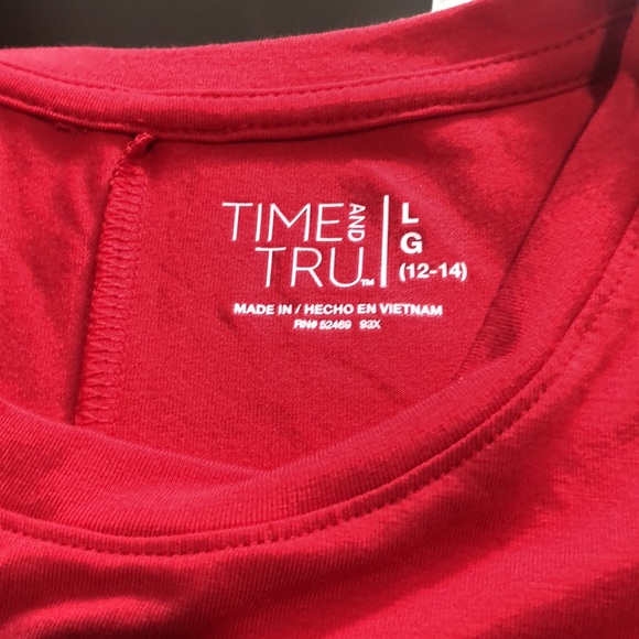 TIME&TRU RED SLEEVELESS JERSEY DRESS WITH POCKETS SIZE JR L - Picture 4 of 8